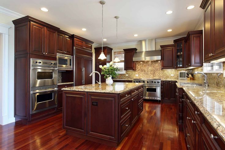 Kitchen-Color-Schemes-with-Cherry-Cabinets
