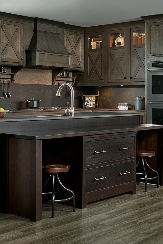 Modern-Dark-Brown-Kitchen-Cabinets